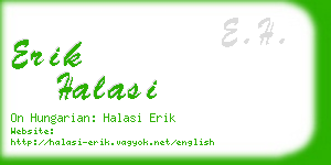 erik halasi business card